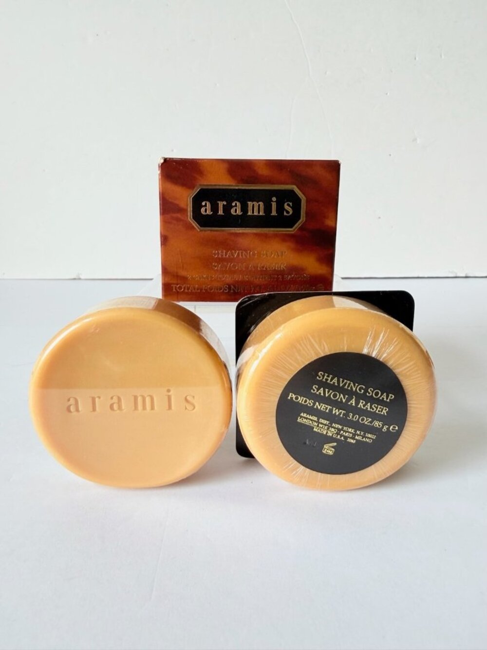 Vintage ARAMIS Shaving Soap Bars 3oz Bar Box of 2 NOS
